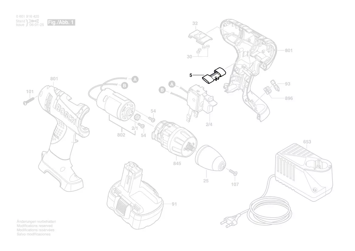 Curseur inverseur réf. 2 601 099 114  BOSCH